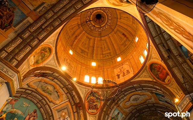 The cathedral's dome from the inside